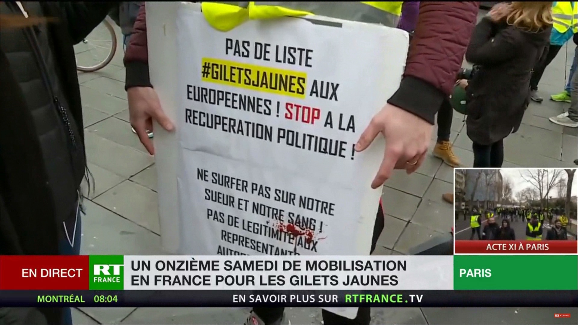 Acte Xi De Nombreux Gilets Jaunes Expriment Leur Hostilité