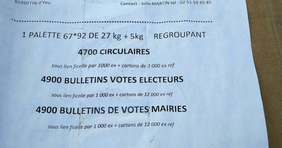 À l’Ile-d’Yeu, les déboires des documents de la campagne du Rassemblement national