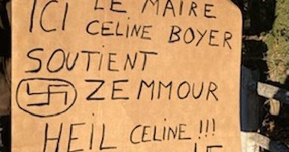 Des tags et des inscriptions injurieuses à Vindrac-Alayrac suite au soutien de la maire en faveur d'Eric Zemmour