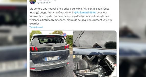 Vitres brisées, gaz lacrymogène... La voiture du maire de La Verrière prise pour cible dans les Yvelines