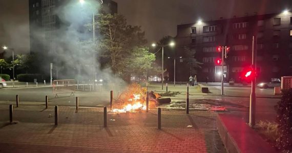 Grande-Synthe : incendies et tirs de mortiers d’artifice lors d’échauffourées