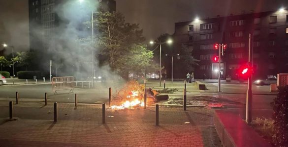 Grande-Synthe : incendies et tirs de mortiers d’artifice lors d’échauffourées