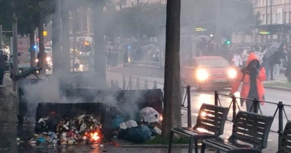 Lyon. Un lycée attaqué par des mortiers, incendie devant l'entrée : la police intervient