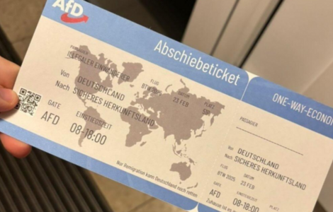 L’AfD, parti d’extrême droite allemand, distribue des « billets d’expulsion » aux personnes issues de l’immigration