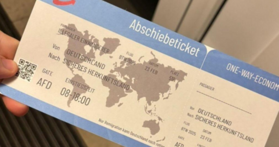 L’AfD, parti d’extrême droite allemand, distribue des « billets d’expulsion » aux personnes issues de l’immigration